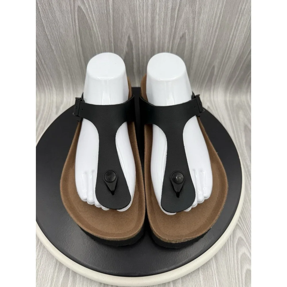 Papillio By Birkenstock Womens Size 9 Reg Black Gizeh Pap Flex Platform Sandals